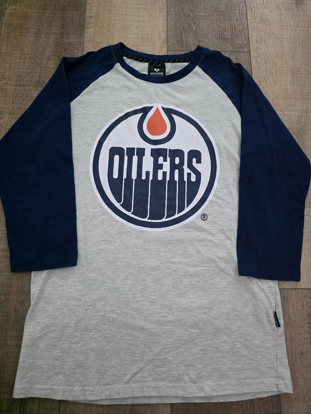 Gongshow Hockey Edmonton Oilers Raglan Sleeve Tee - Mens Size Small